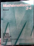 mathematisons 34 Manuel De Boeck, Livres, Livres scolaires, Comme neuf, Enlèvement ou Envoi