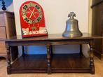 Salontafel in vol eikenhout met gedraaide poten, 100 à 150 cm, Moins de 50 cm, Comme neuf, Enlèvement