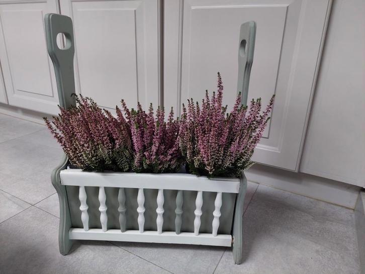 Plantenbak 45x21x22cm (tot handvat 56cm hoog), Tuin en Terras, Bloembakken en Plantenbakken, Zo goed als nieuw, Hout, Binnen, Balkon