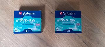 DVD-RW ( 2 doosjes van 4 stuks) beschikbaar voor biedingen