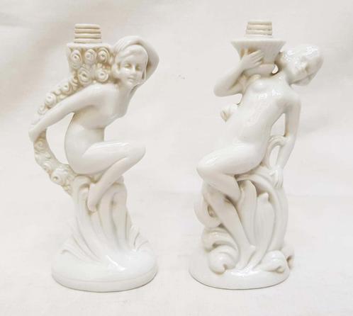 Paar Art Deco parfumverstuivers., Antiek en Kunst, Antiek | Porselein, Ophalen of Verzenden