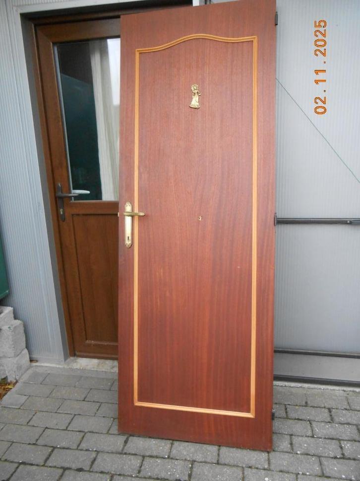 binnendeur, Doe-het-zelf en Bouw, Deuren en Vliegenramen, Gebruikt, Binnendeur, 200 tot 215 cm, Minder dan 80 cm, Hout, Ophalen