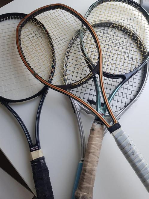 Set van 4 tennisrackets – Snauwaert, Wilson, Head, Dunlop, Sport en Fitness, Tennis, Gebruikt, Racket, Wilson, Ophalen