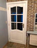 1x massieve deur met glas 78cm/202 cm (rechtsdraaiend), Minder dan 80 cm, Glas, Zo goed als nieuw, Ophalen