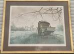lithographie charette signe, Antiquités & Art, Enlèvement ou Envoi