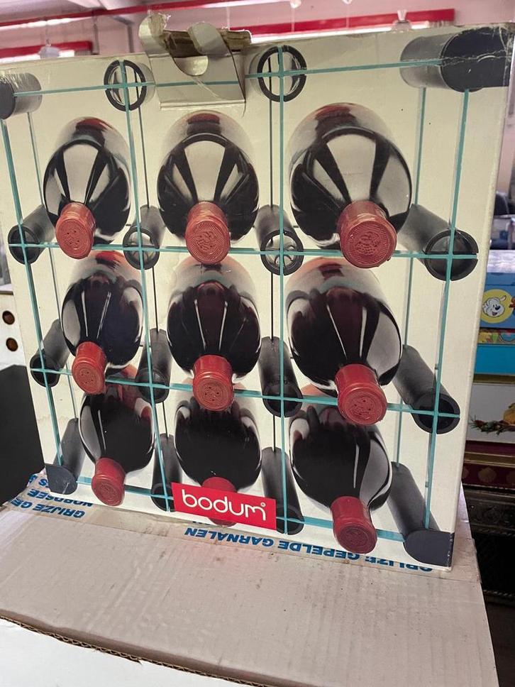 Bodum wijnrek – voor 9 flessen – in originele doos, Huis en Inrichting, Woonaccessoires | Wijnrekken, Nieuw, Minder dan 50 cm