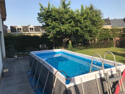 Zwembad Bestway Power Steel 404 x 201 x 100 cm, Tuin en Terras, Zwembaden, Zo goed als nieuw, Opzetzwembad, 80 tot 120 cm, 400 cm of meer