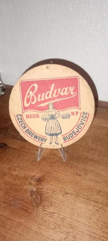 Brasserie bière ancien sous-bock Budvar recto-verso, Enlèvement ou Envoi, Utilisé, Sous-bock, Autres marques