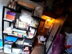 Originele zwarte boekenkast, Huis en Inrichting, Ophalen, Met plank(en), 100 tot 150 cm, Glas