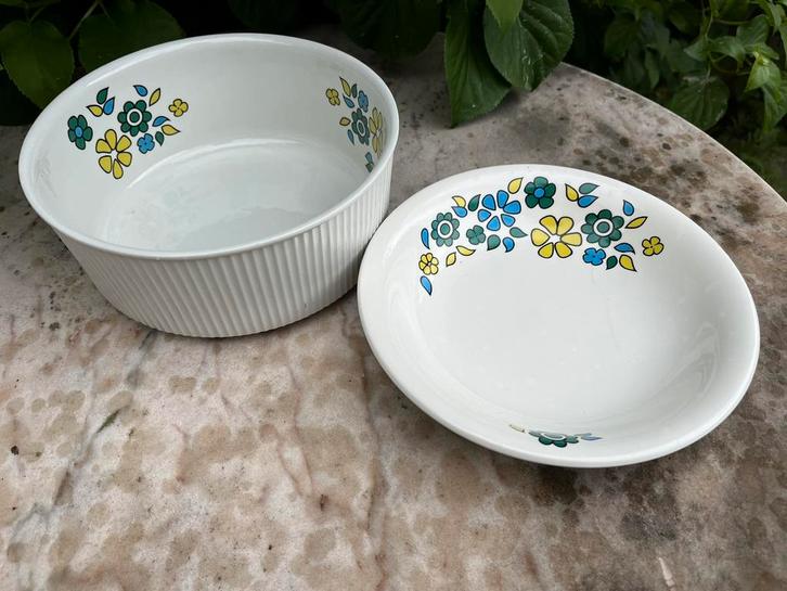 Ronde ovenschaal en diep bord Villeroy & Boch en Boch, Antiek en Kunst, Antiek | Servies los, Ophalen of Verzenden