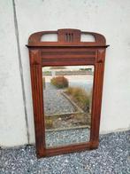 Art Deco brocante houten spiegel Haagse School ?, Antiek en Kunst, Ophalen, 50 tot 100 cm, 100 tot 150 cm