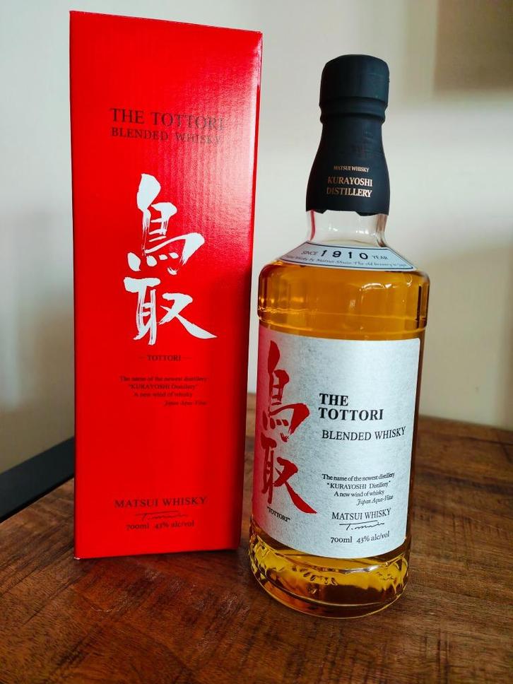 The Tottori Blendend Japanese Whisky 43% Matsui Distillery, Verzamelen, Wijnen, Nieuw, Overige typen, Overige gebieden, Vol, Ophalen of Verzenden