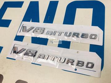 V8 BITURBO zijscherm EMBLEEM LOGO BADGE Mercedes BI TURBO 63 beschikbaar voor biedingen