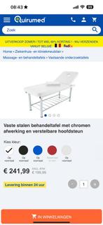 Massagetafel wit vast, Huis en Inrichting, Kasten | Schoenenrekken, Ophalen, Zo goed als nieuw