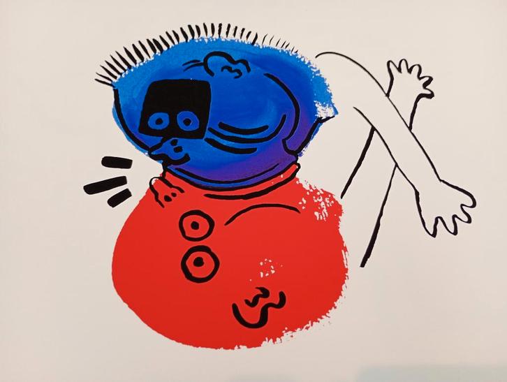 Keith Haring: the story of red and blue, Antiek en Kunst, Kunst | Litho's en Zeefdrukken, Ophalen of Verzenden