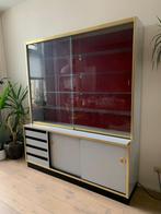 vintage vitrinekast winkel 70s tijdloos, Huis en Inrichting, Kasten | Vitrinekasten, Ophalen, Retro, vintage, kapperskast, Gebruikt