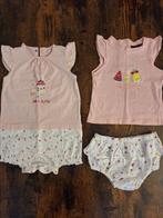 3 ensembles été pour bébé 12-18 mois (80 cm), Ophalen, Meisje, Zo goed als nieuw, Setje