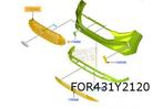 Ford Transit Custom (11/23-) voorbumpergrille boven (Carbon, Auto-onderdelen, Nieuw, Ford, Bumper, Verzenden