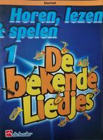 Nieuw boek klarinet deel 1 "De bekende liedjes", Ophalen of Verzenden, Nieuw