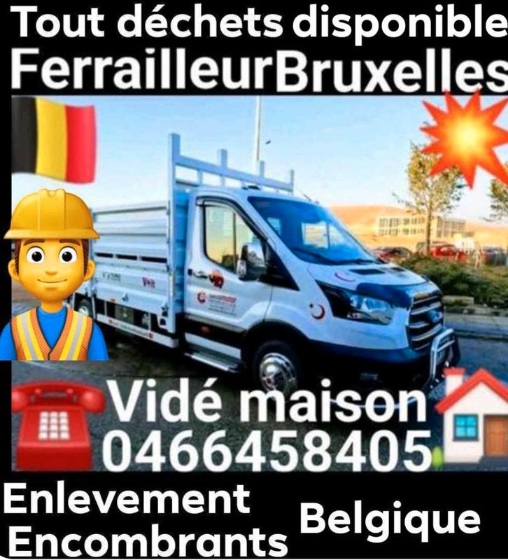 Ferrailleur Enlevement Encombrants vide maison Tout Déchets, Doe-het-zelf en Bouw, Metalen, Ophalen of Verzenden