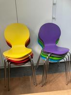 4 vlinderstoelen / keukenstoelen / 4 verschillende kleuren, Huis en Inrichting, Stoelen, Ophalen, Gebruikt, Bruin, Modern