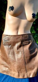 Bruine 100% Leren Rok, Kleding | Dames, Rokken, Maat 38/40 (M), Bruin, Ophalen of Verzenden, Zo goed als nieuw