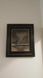 oud winter schilderij, Ophalen