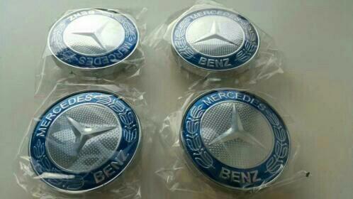 Mercedes naafdoppen voor de replica velgen Ø 60 mm Enzo,Rial, Auto diversen, Wieldoppen, Nieuw, Ophalen of Verzenden