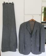 Grijsblauw gemêleerd pak met merknaam, Ophalen, Blauw