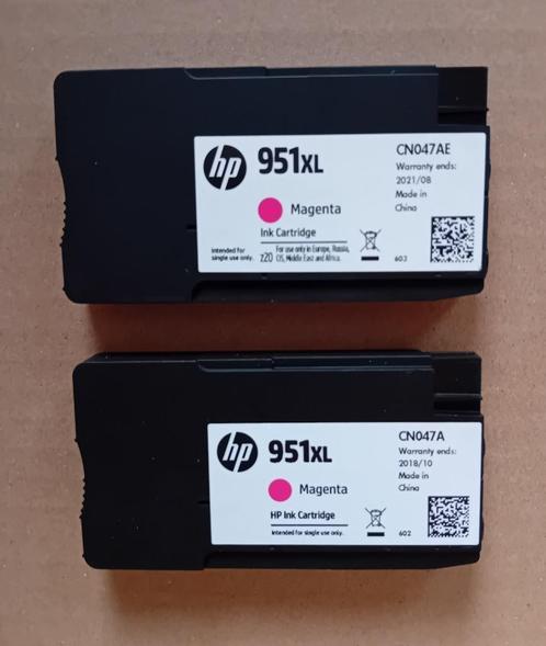2 HP 951XL magenta inktpatronen 8100, 8600, 8610, 8615, ..., Computers en Software, Printerbenodigdheden, Zo goed als nieuw, Cartridge