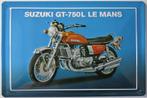 Reclamebord van Suzuki GT-750L-Le Mans in reliëf -30 x 20 cm, Verzamelen, Nieuw, Reclamebord, Verzenden