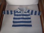grijs poloshirt met blauwe lijnen maat 62, Kinderen en Baby's, Babykleding | Maat 62, Ophalen, Gebruikt, Jongetje, Truitje of Vestje
