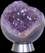 Amethyst Geode Kogel Bal Beeld Agaat Amethist Agate, Verzenden