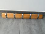 Houten wandkapstok met metalen haakjes, Gebruikt, Minder dan 100 cm, Hout, Ophalen