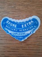 Oud bieretiket brouwerij Henneton Laplaigne Brune extra, Enlèvement ou Envoi