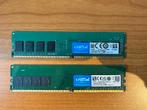 Crucial DDR4 van 16 GB (2x8 GB) - 2400, Computers en Software, RAM geheugen, Gebruikt, DDR4, Ophalen of Verzenden, Desktop
