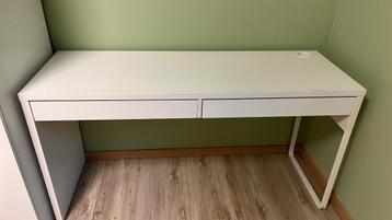Bureau, wit, 142x50 cm - Micke - Ikea - als nieuw beschikbaar voor biedingen