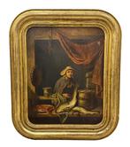 Antiek schilderij op paneel, Ophalen of Verzenden