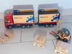 Playmobil camion + remorque + élévateur et chargement, Enlèvement, Utilisé