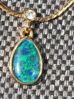 Fascinant et tendance grand collier triplet d'opale plaqué o, Bijoux, Sacs & Beauté, Colliers, Argent, Enlèvement ou Envoi, Avec pendentif