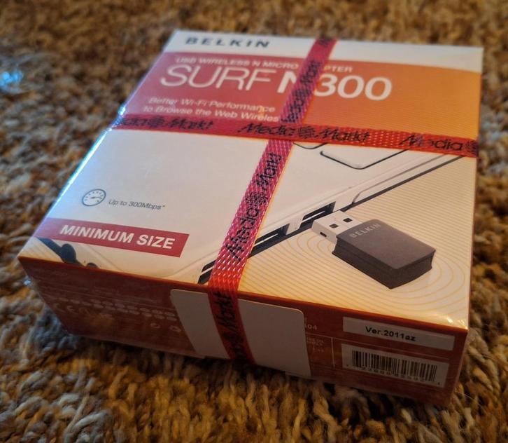 Wifi ontvanger USB NIEUW IN DOOS - BELKIN SURF N300, Computers en Software, WiFi-versterkers, Nieuw, Ophalen