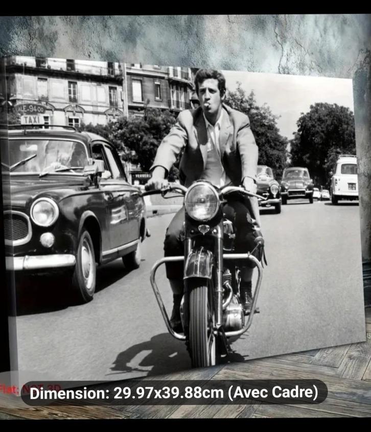 Tableau avec cadre en bois de J.P. Belmondo Neuf, Collections, Collections Autre, Neuf, Enlèvement ou Envoi