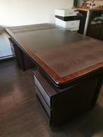 Bureau tek plein +2 armoires, Antiek en Kunst, Ophalen