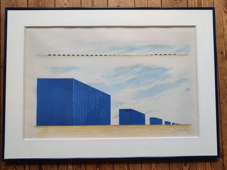 ingekleurde litho Ignace Van Isacker, Antiek en Kunst, Kunst | Litho's en Zeefdrukken, Ophalen