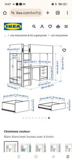 Lit mezzanine avec bureau Ikea, Ophalen of Verzenden, Gebruikt, Hoogslaper