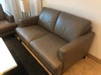 Lederen zetel te koop, Autres dimensions, Banc droit, Enlèvement, Utilisé