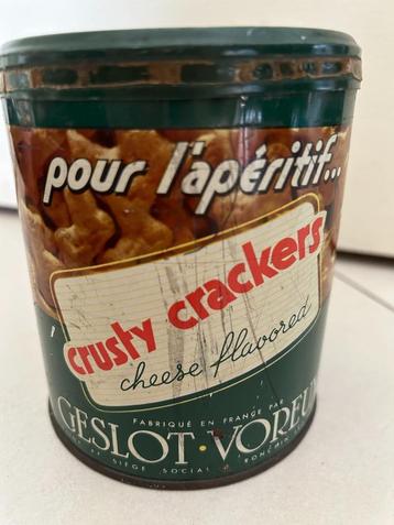 Oude Reclamedoos van Geslot - Voreux - Cheese Crisps beschikbaar voor biedingen