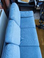 3-zitsbank grijs /blauw, Enlèvement ou Envoi, 200 à 250 cm, Banc droit, Comme neuf