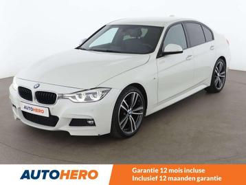 BMW 3 Serie 318 318d M Sport (bj 2019, automaat), Auto's, BMW, Zwart, 136 pk, Wit, Leder