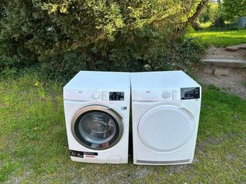 Wasmachine en droogkast AEG werken perfect beide A+++, Elektronische apparatuur, Ophalen, 1200 tot 1600 toeren, Zo goed als nieuw